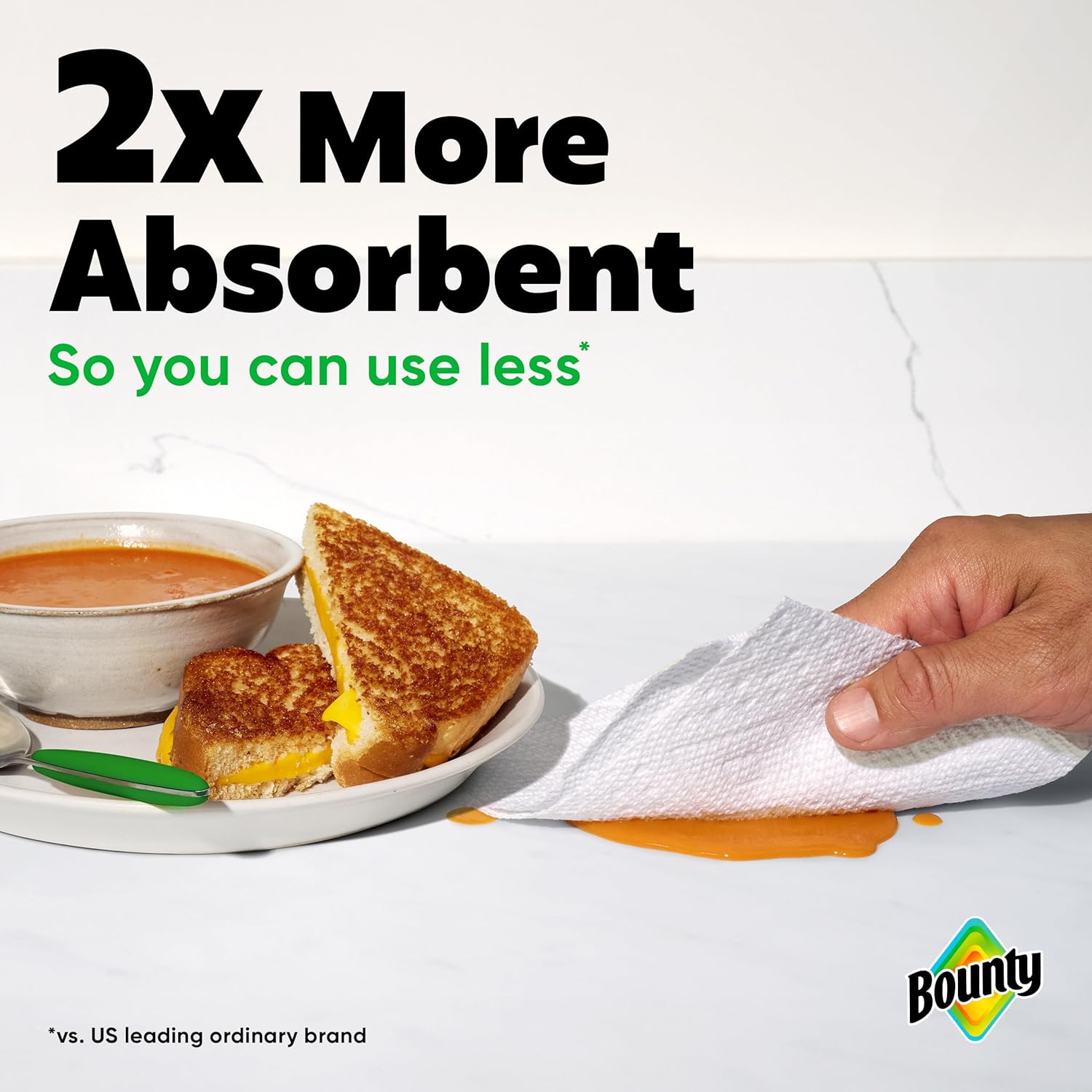 Bounty Select-A-Size Paper Towels, White, 2 Triple Rolls - view 6